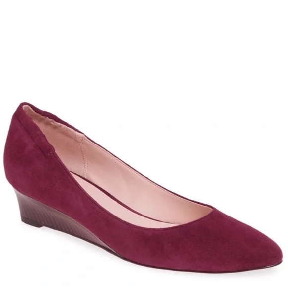 Cole Haan Shoes - Cole Haan Kathryn Magenta Purple Suede Wedges